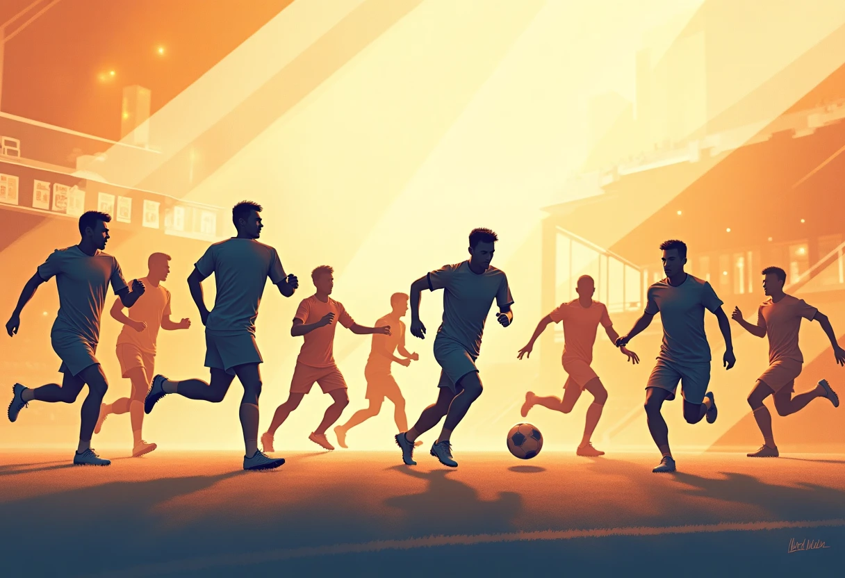 Partido de fútbol en vivo con energía dinámica